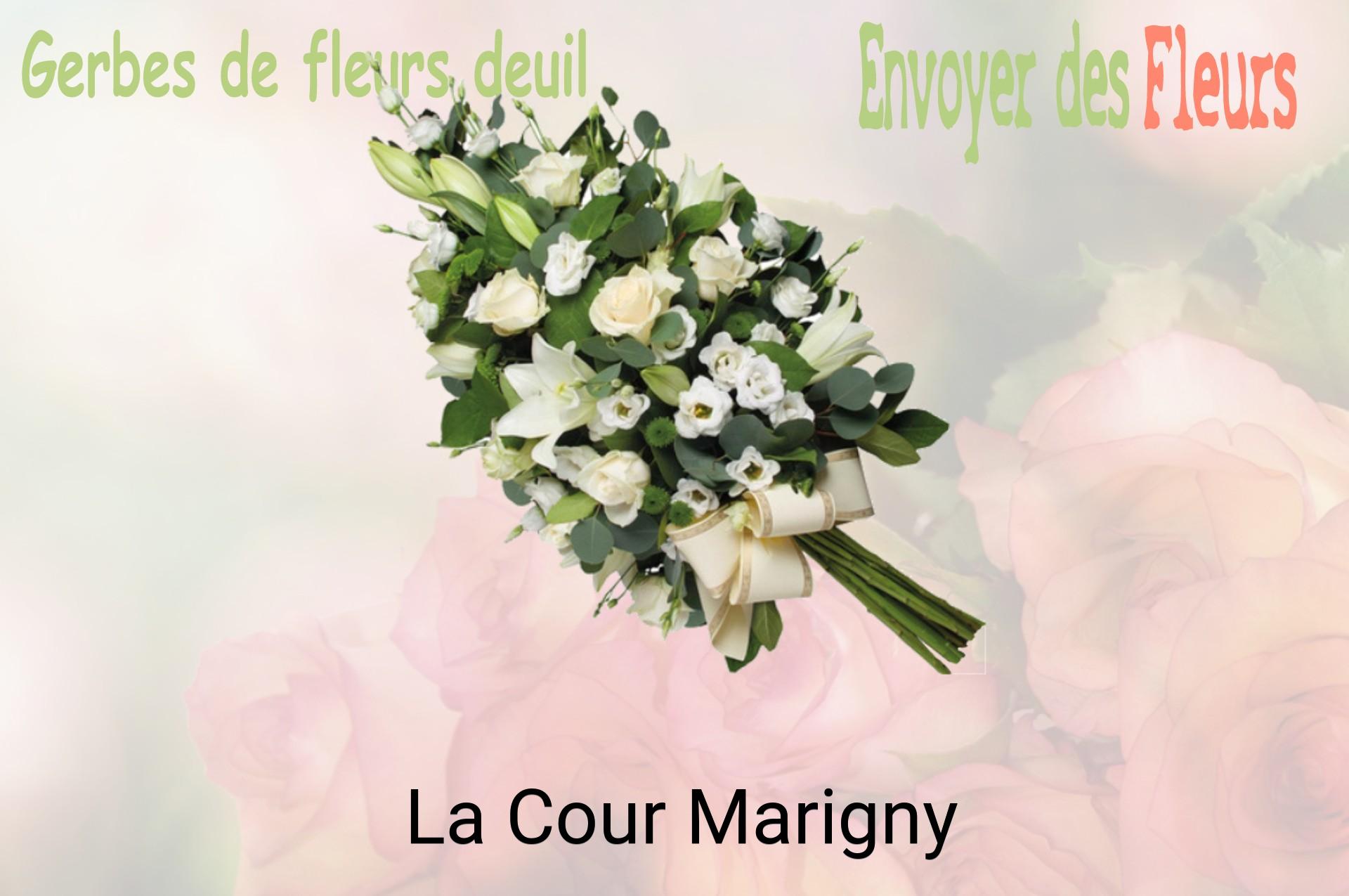 Gerbe de fleurs de deuil livrée à La Cour-Marigny